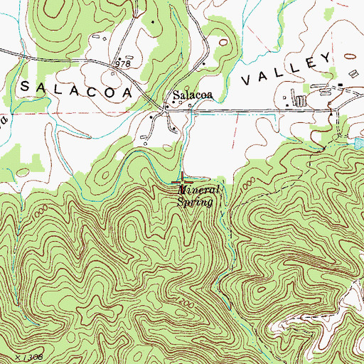 Topographic Map of Mineral Spring, GA
