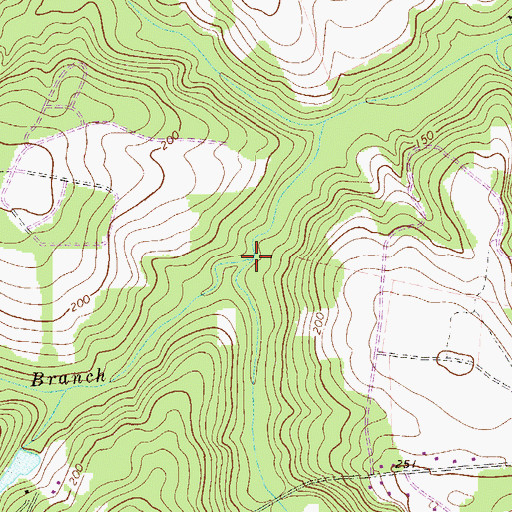 Topographic Map of Mineral Spring Branch, GA