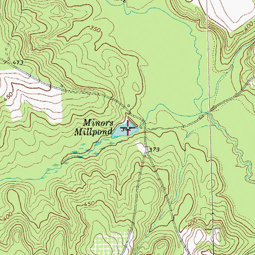 Topographic Map of Minors Millpond, GA
