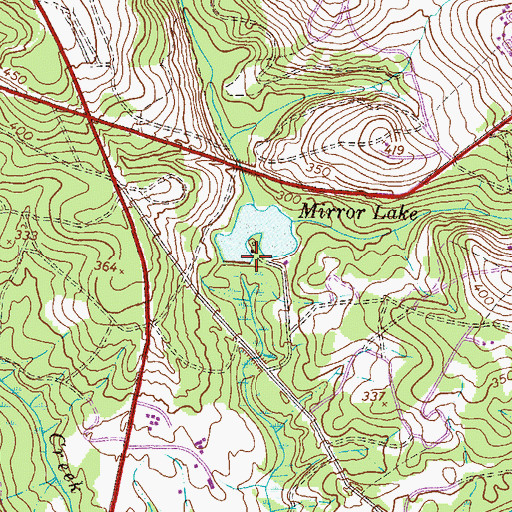 Topographic Map of Mirror Lake, GA