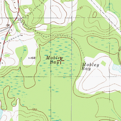 Topographic Map of Mobley Bay, GA