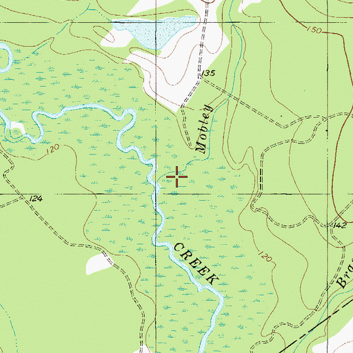 Topographic Map of Mobley Branch, GA