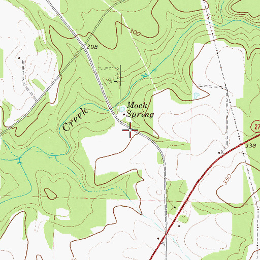 Topographic Map of Mock Spring, GA