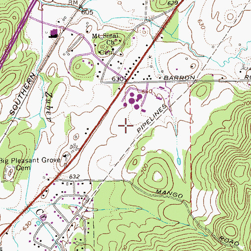 Topographic Map of Model Elementary School, GA