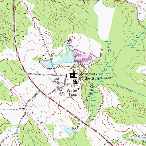 Topographic Map of Monastery of the Holy Ghost, GA