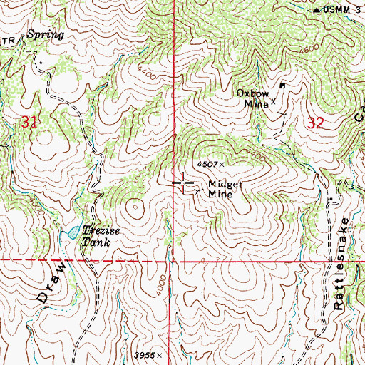 Topographic Map of Midget Mine, AZ