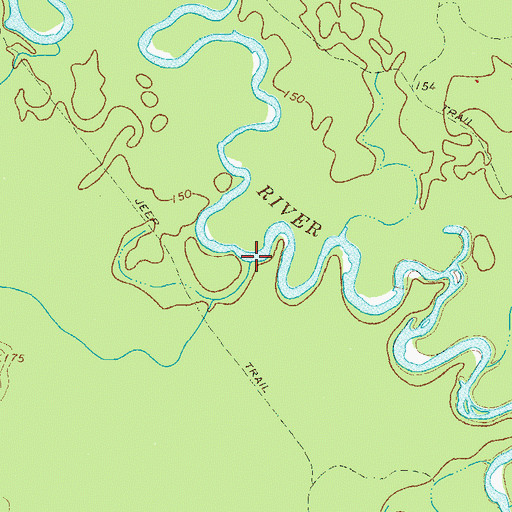 Topographic Map of Moore Branch, GA