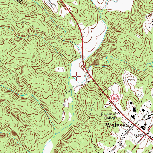 Topographic Map of Moore Creek, GA
