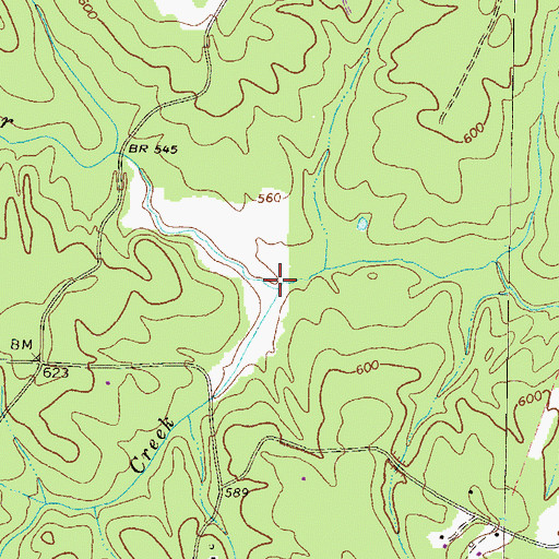 Topographic Map of Moores Creek, GA