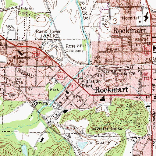 Topographic Map of Morgan Valley, GA