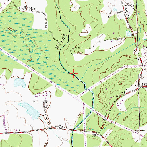 Topographic Map of Morning Creek, GA