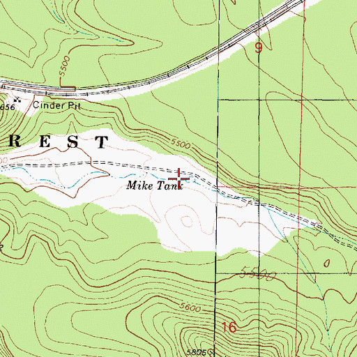 Topographic Map of Mike Tank, AZ