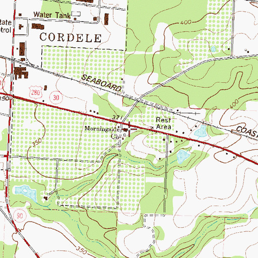 Topographic Map of Morningside Church, GA