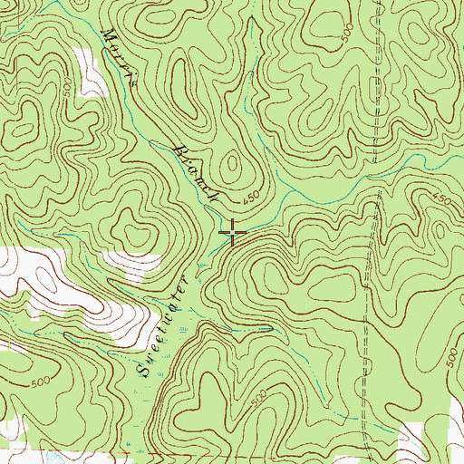 Topographic Map of Morris Branch, GA