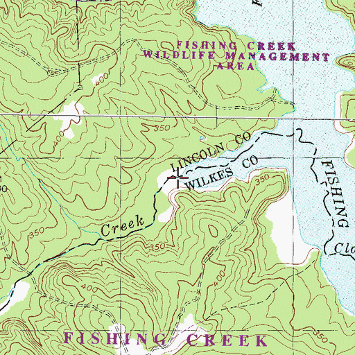 Topographic Map of Morris Creek, GA