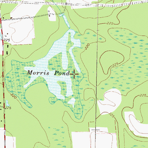 Topographic Map of Morris Pond, GA