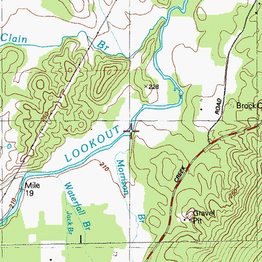 Topographic Map of Morrison Branch, GA