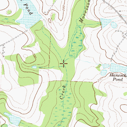 Topographic Map of Morrison Creek, GA