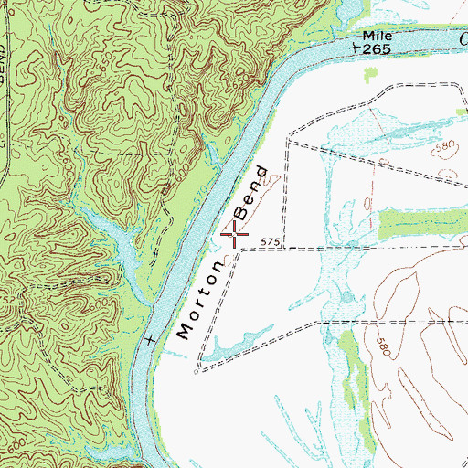 Topographic Map of Morton Bend, GA