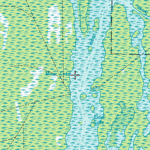 Topographic Map of Mose Lake, GA