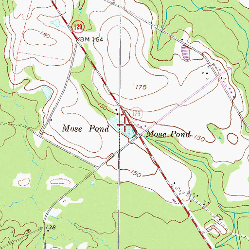 Topographic Map of Mose Pond, GA