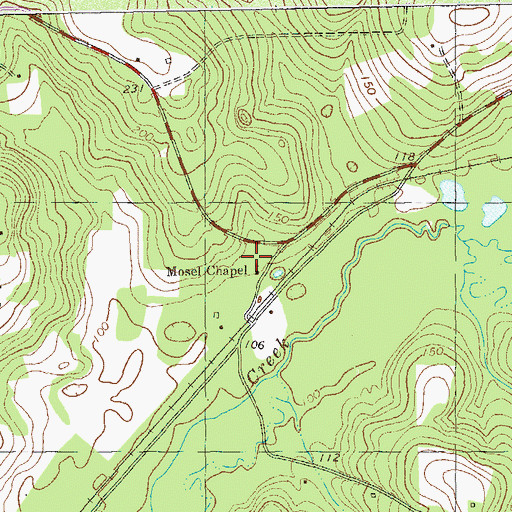 Topographic Map of Mosel Chapel, GA
