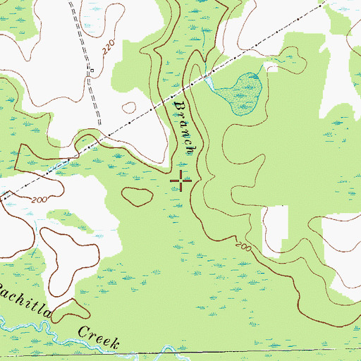 Topographic Map of Mosh Branch, GA