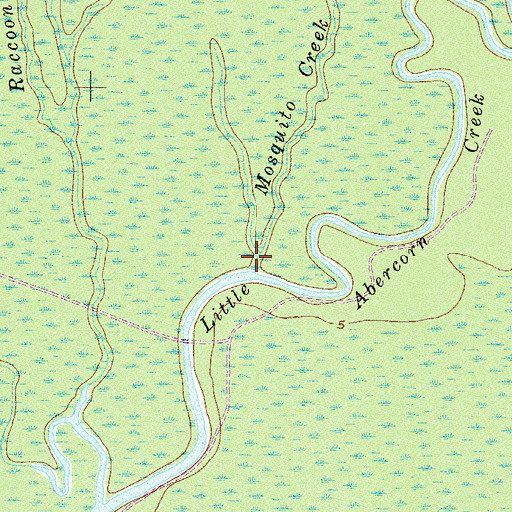 Topographic Map of Mosquito Creek, GA