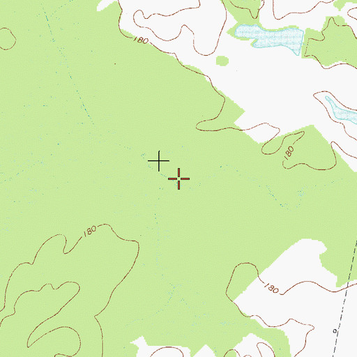 Topographic Map of Mosquito Creek, GA