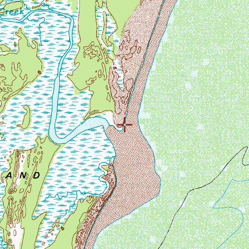 Topographic Map of Mosquito Creek, GA