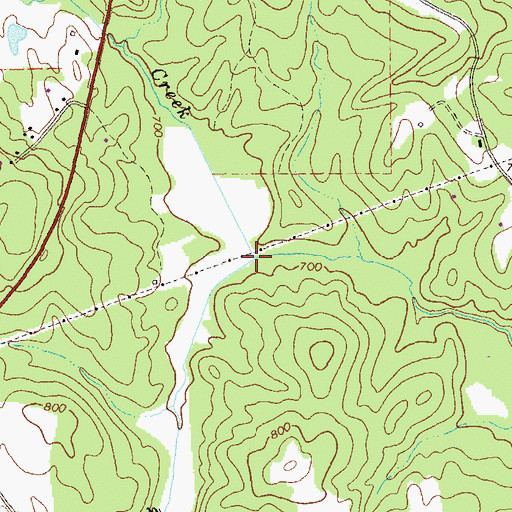 Topographic Map of Mossy Branch, GA