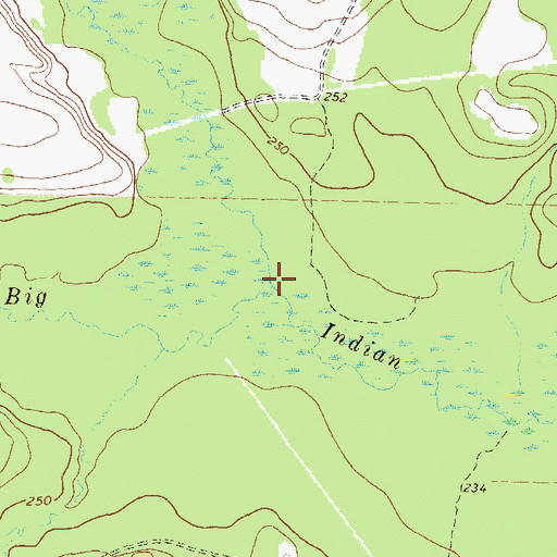 Topographic Map of Mossy Creek, GA