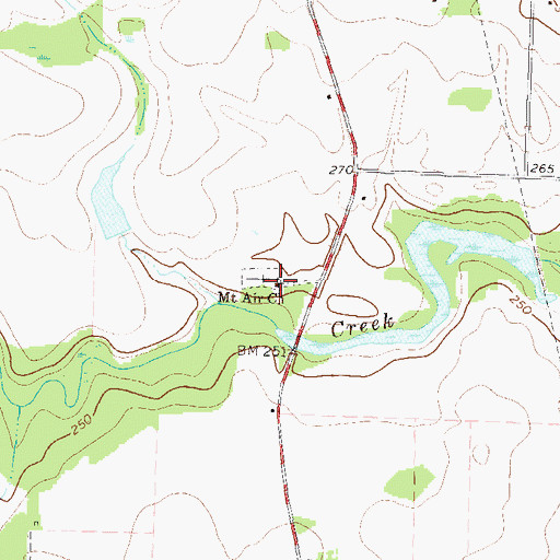 Topographic Map of Mount Air Church, GA