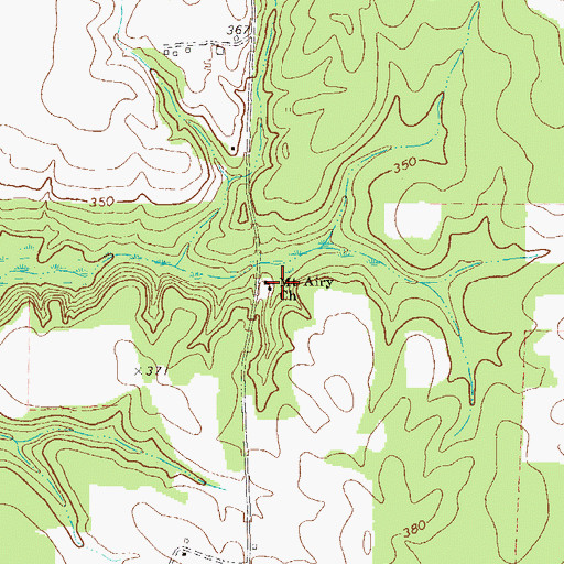Topographic Map of Mount Airy Church, GA
