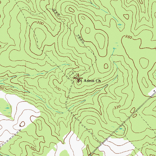 Topographic Map of Mount Annis Church, GA