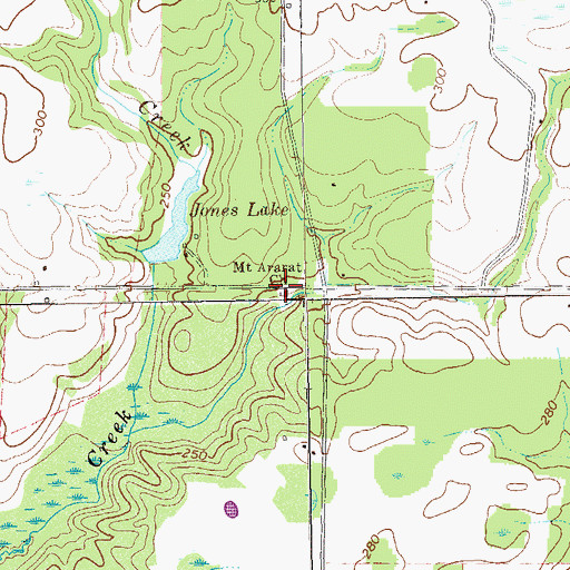 Topographic Map of Mount Ararat Church, GA