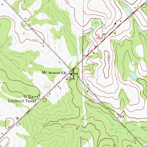 Topographic Map of Mount Ararat Church, GA