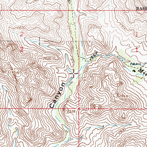 Topographic Map of Milk Ranch Creek, AZ