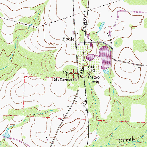 Topographic Map of Mount Carmel Church, GA