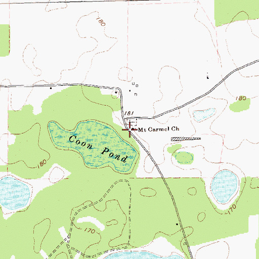 Topographic Map of Mount Carmel Church, GA