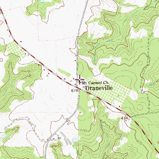 Topographic Map of Mount Carmel Church, GA