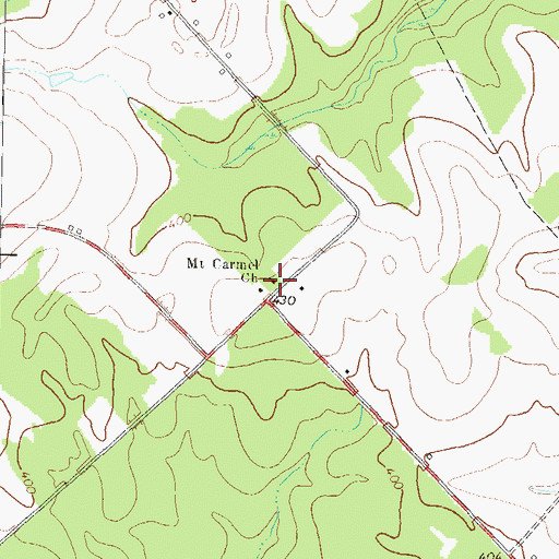 Topographic Map of Mount Carmel Church, GA
