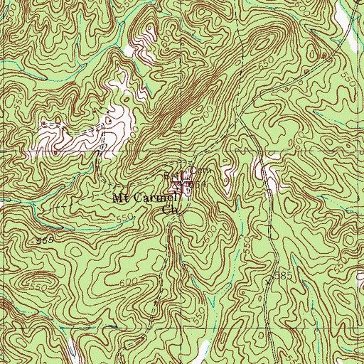 Topographic Map of Mount Carmel Church, GA