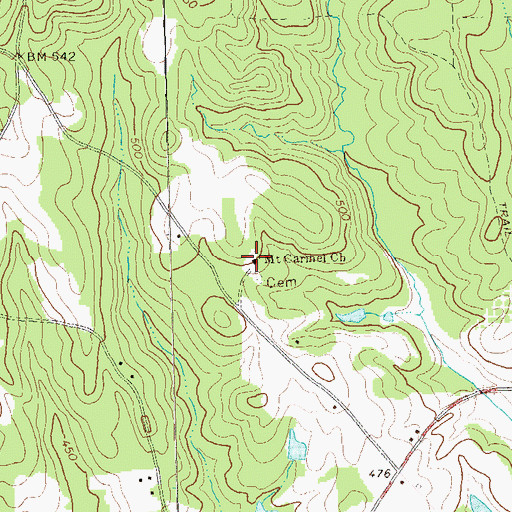 Topographic Map of Mount Carmel Church, GA