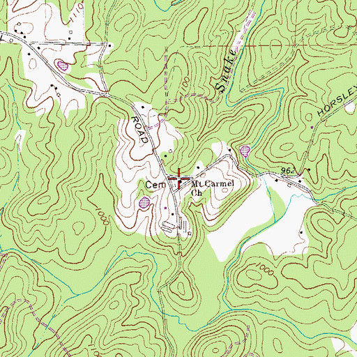 Topographic Map of Mount Carmel Church, GA