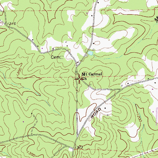 Topographic Map of Mount Carmel Church, GA