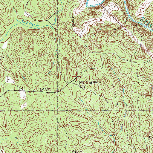 Topographic Map of Mount Carmel Church, GA