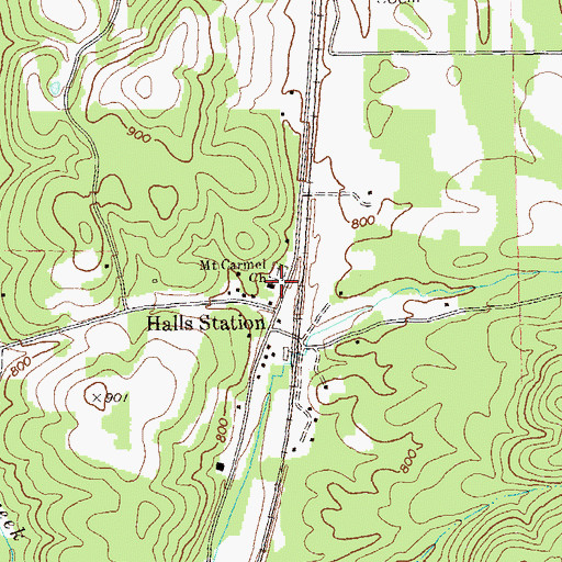 Topographic Map of Mount Carmel Church, GA