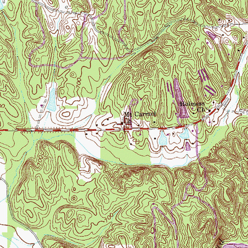 Topographic Map of Mount Carmel Church, GA