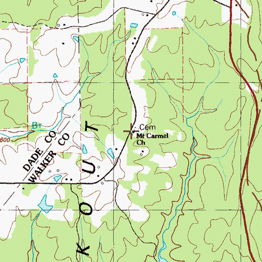 Topographic Map of Mount Carmel Church, GA